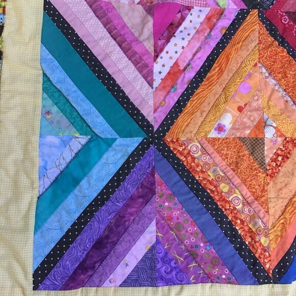 Handmade Quilted Baby Toddler Playtime Tummy Time Mat Colorful Boy or Girl 42x35 - Picture 5 of 9